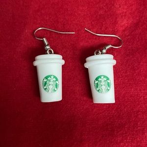 Starbucks Earrings - Coffee - Barista Earrings - Dangle